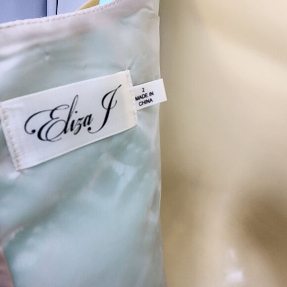 Eilza J Dress Celeste Lace Sleeveless Women's Size 2 Mint Green Linen Blend Shif - Picture 9 of 11